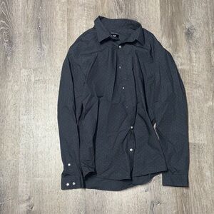 H&M Men's Black Polka Dot Shirt Jacket